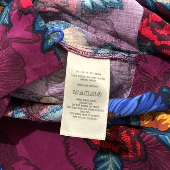 Anthropologie Moulinette Soeurs floral button front wrap shirt blouse top 4 - Picture 8 of 8